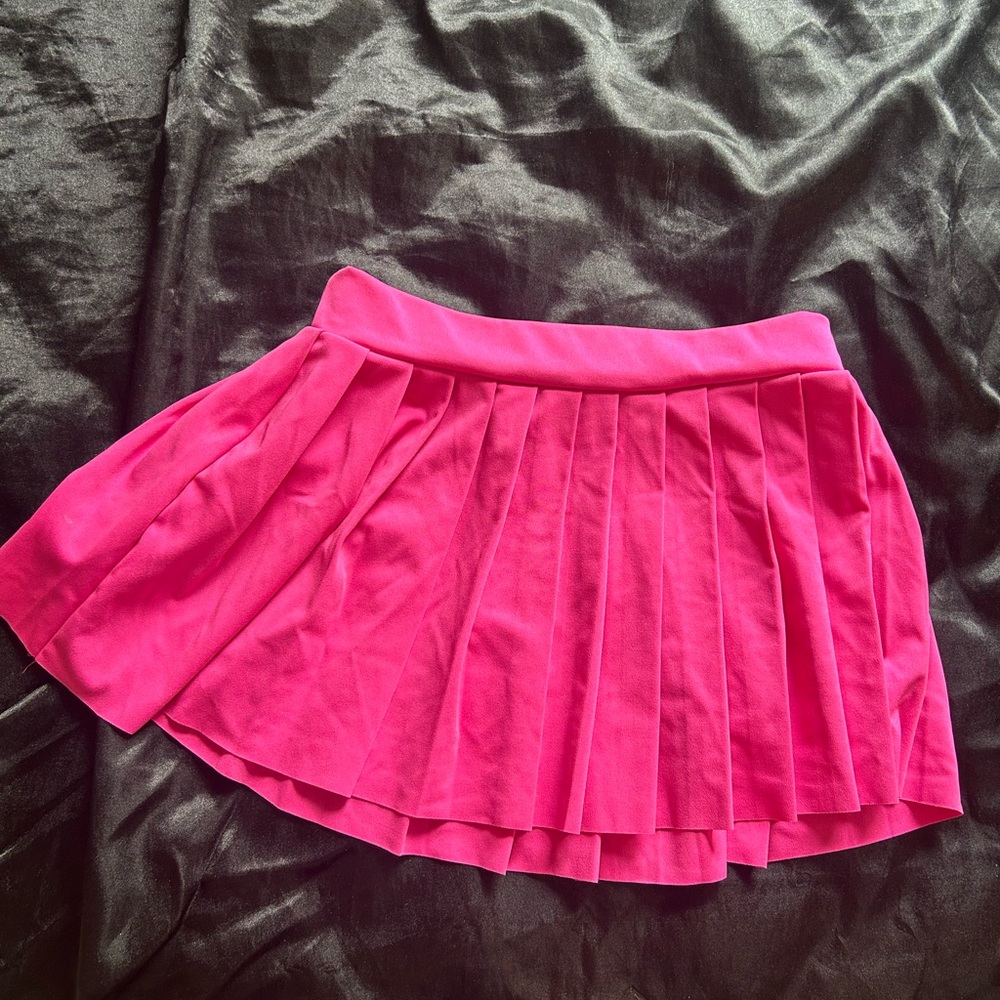 Pink mini skirt